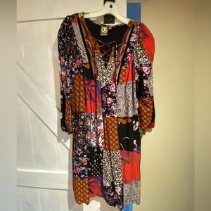 Anthropologie Arcata patchwork dress